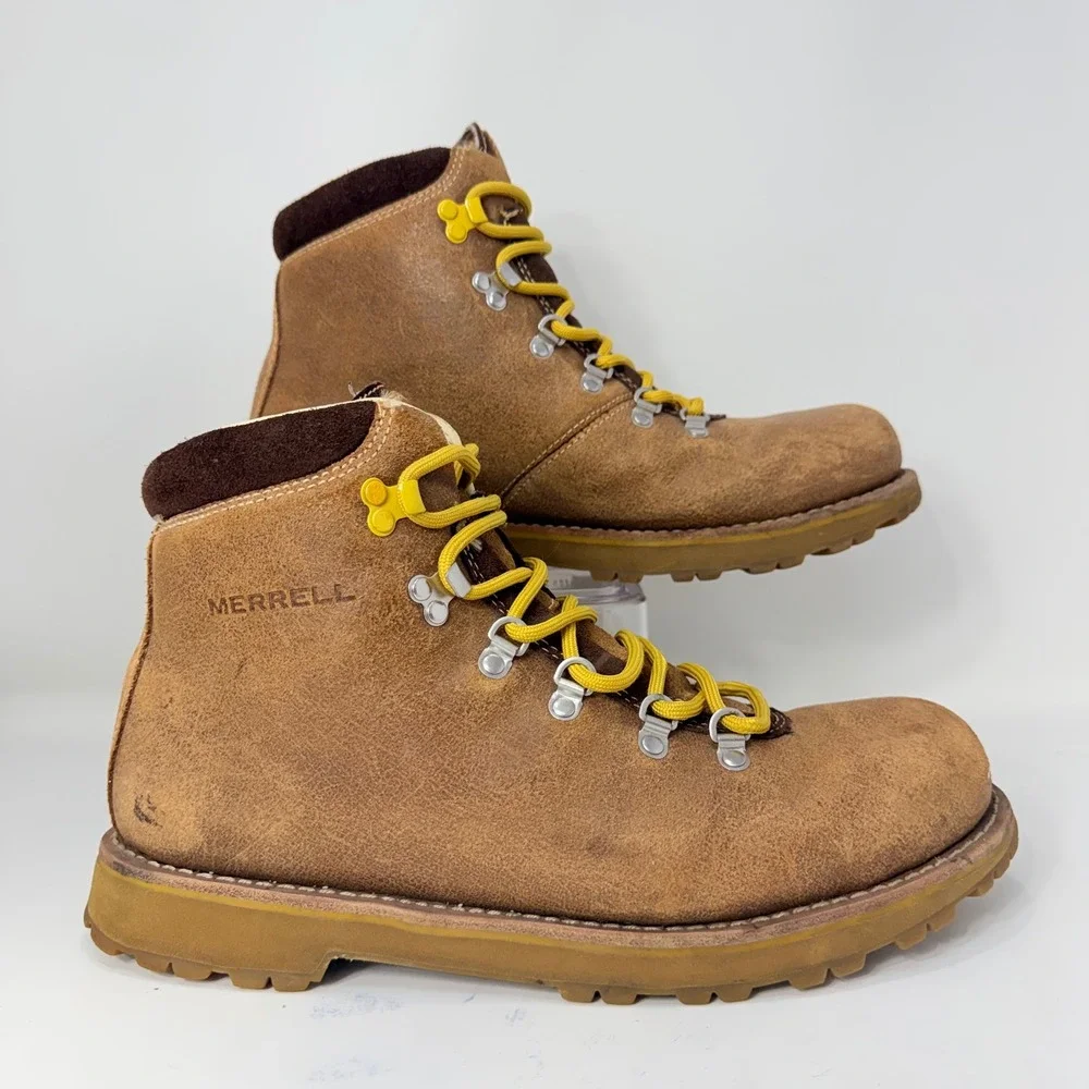 Merrell Origins Wilderness Canyon Wheat Suede Hiking Boots J39211 Mens 11 Vibram